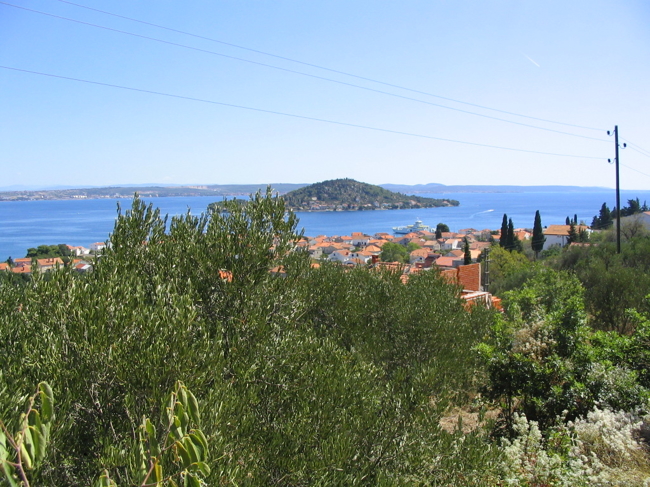 Sicht nach Süden mit der Insel Osljak