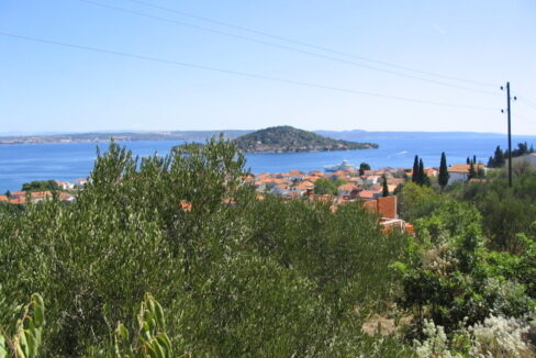 Sicht nach Süden mit der Insel Osljak